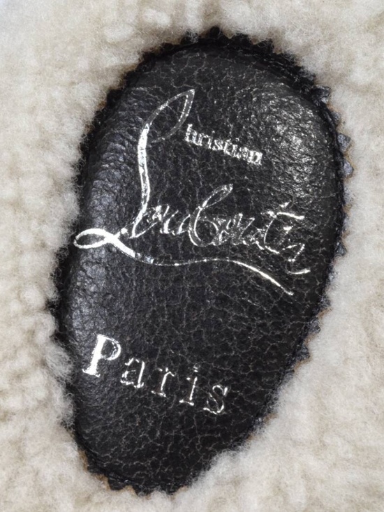 Christian Louboutin Woolito Swing Flat 43 Black Shearling Leather Mule Loafers main image 7